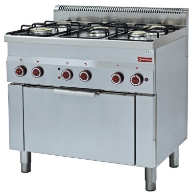 DIAMOND -Fourneau 5 feux gaz -four  électrique GN 1/1