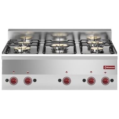 DIAMOND - Cuisinière 5 feux gaz -top-