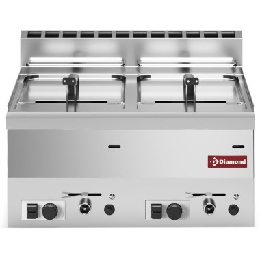 DIAMOND - Friteuse gaz, 2 cuves 8 litres -top-