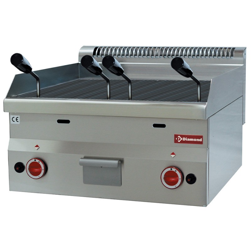 DIAMOND -Grill pierre de lave gaz-grille de cuisson fonte
