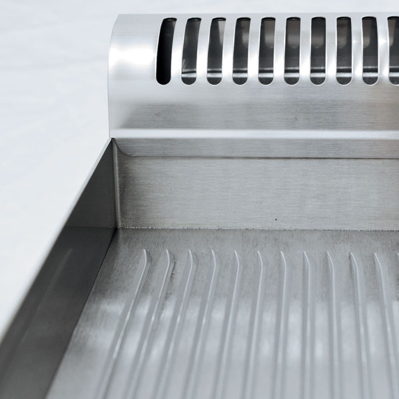 DIAMOND -Plaque de cuisson gaz-surface 2/3 lisse 1/3 nervurée