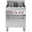 DIAMOND - Fourneau 4 feux vifs gaz avec four gaz