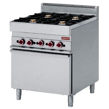 DIAMOND -Fourneau gaz 4 feux- four électrique convection GN 1/1