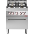 DIAMOND  Fourneau gaz 4 feux- four électrique convection GN1/1