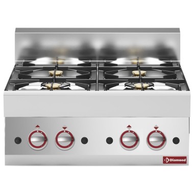 DIAMOND - Cuisinière gaz 4 feux vifs -top-