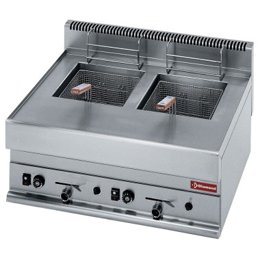 DIAMOND - Friteuse gaz 2 cuves 8 litres -top-