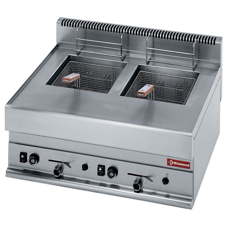 DIAMOND - Friteuse gaz 2 cuves 8 litres -top-
