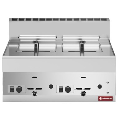 DIAMOND - Friteuse gaz 2 cuves 8 litres -top-
