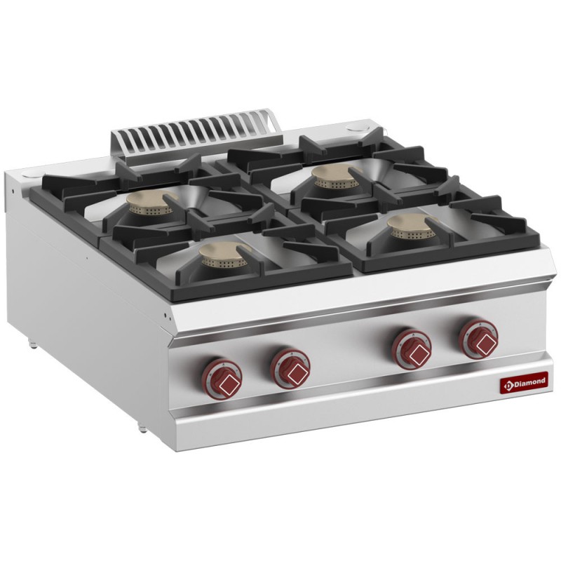 DIAMOND - Cuisinière gaz 4 feux vifs -top-