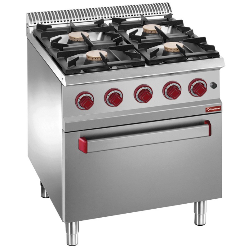DIAMOND - Fourneau 4 feux -four gaz GN2/1