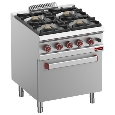 DIAMOND - Fourneau 4 feux -four gaz GN 2/1