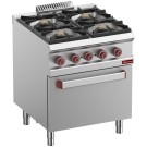 DIAMOND -Fourneau 4 feux vifs gaz- four électrique GN 1/1