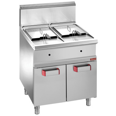 DIAMOND -Friteuse gaz 2 cuves 14 litres sur armoire