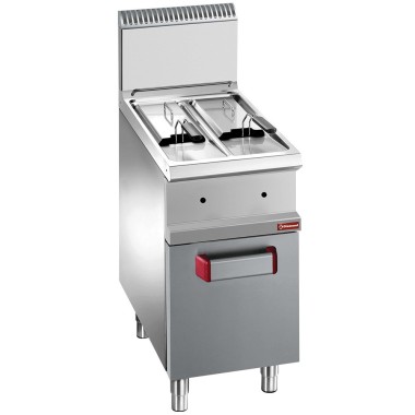 DIAMOND -Friteuse gaz 2 cuves 7 litres sur armoire
