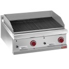 DIAMOND -Grill pierre de lave-module1/1-grille en fonte double face
