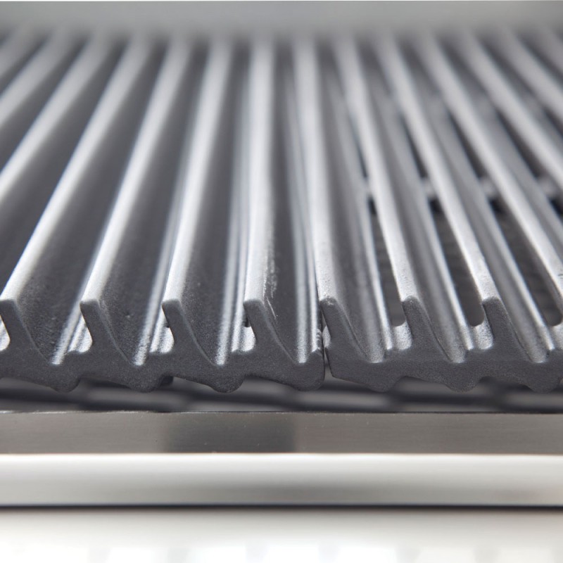 DIAMOND -Grill pierre de lave-module1/1-grille en fonte double face