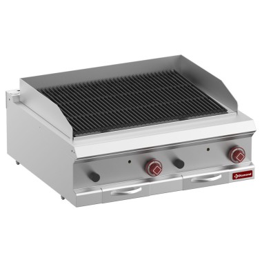 DIAMOND -Grill pierre de lave-module1/1-grille fonte double face