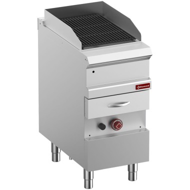DIAMOND -Grill vapeur gaz-grille en fonte-double face-module 1/2