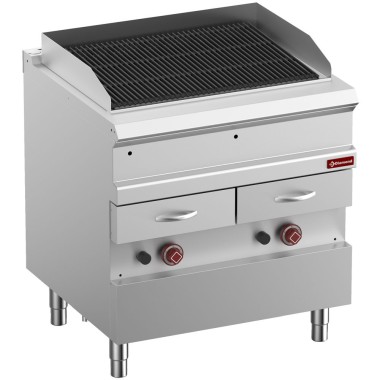 DIAMOND - Grill vapeur gaz en fonte-double face-module 1/1