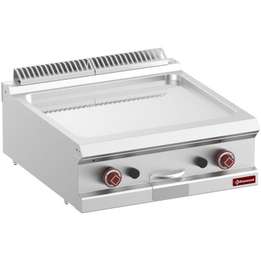 DIAMOND - Plaque de cuisson gaz lisse chrome dur - top