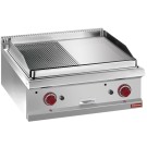 DIAMOND - Plaque de cuisson gaz 1/2 lisse 1/2 rainurée l700 x p700/730 x h250/320