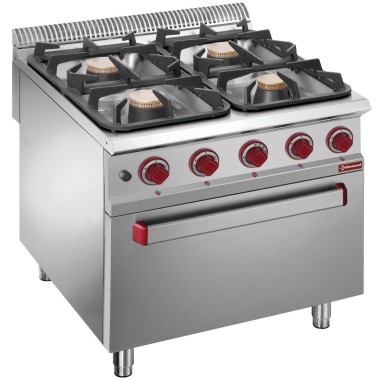 DIAMOND - Fourneau 4 feux- four gaz GN 2/1