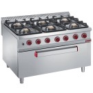 DIAMOND - Fourneau 6 feux sur maxi four gaz