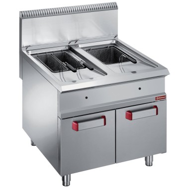 DIAMOND - Friteuse gaz 2 cuves 18 litres-2x 18 kw-sur meuble