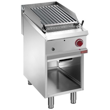 DIAMOND - Grill pierre de lave- 1/2- grille- 2 faces- inox- armoire