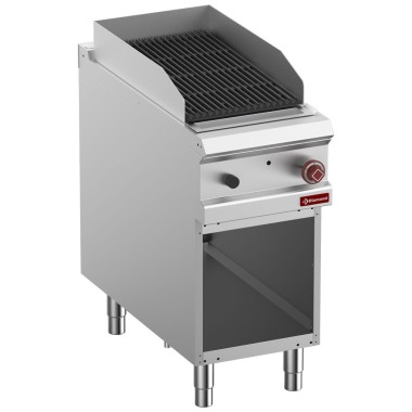 DIAMOND - Grill pierre de lave- 1/2- grille -2 faces- fonte- armoire