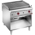 DIAMOND - Grill pierre de lave- 1/1-grille-2 face- inox- armoire