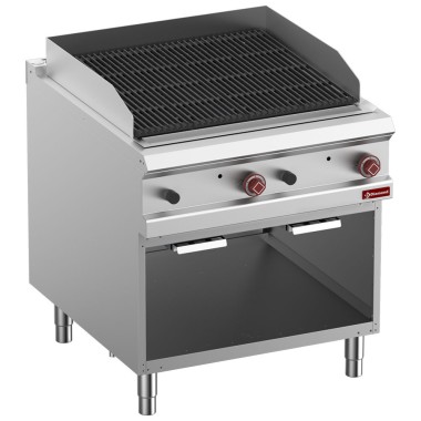 DIAMOND - Grill pierre de lave-1/1- grille -2 faces- fonte- armoire