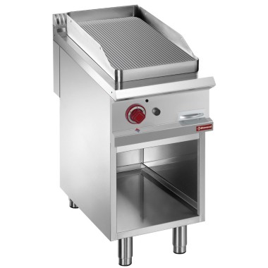 DIAMOND - Plaque de cuisson rainurée gaz module 1/2 - armoire ouverte