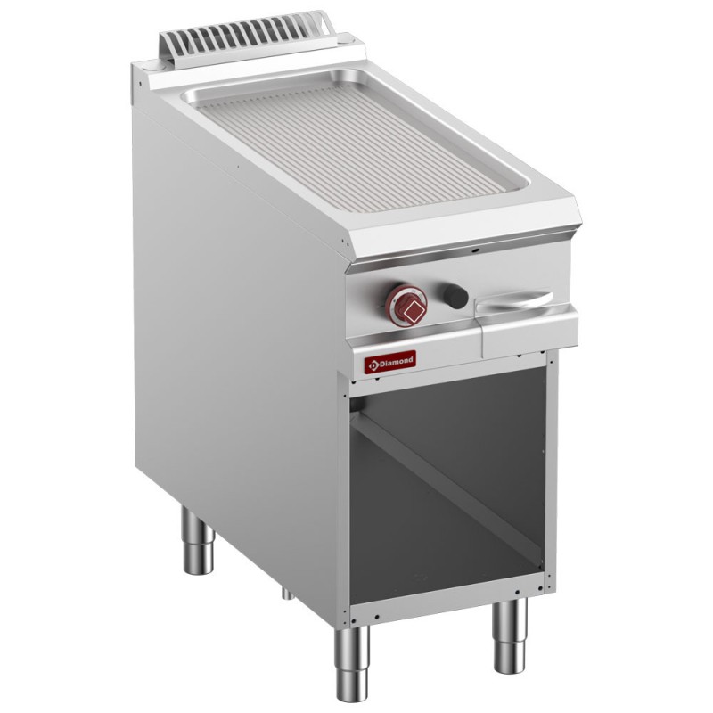 DIAMOND - Plaque de cuisson rainurée gaz module 1/2 - armoire