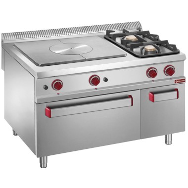 DIAMOND - Fourneau taque coup de feu-2 feux- four GN 2/1 armoire