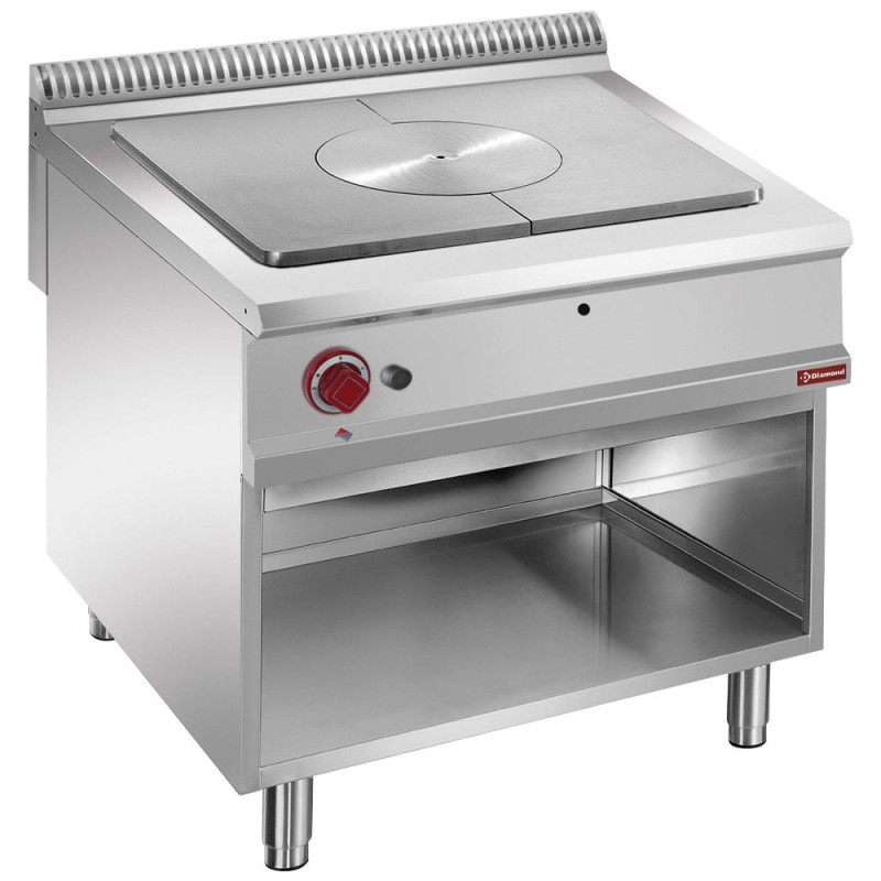 DIAMOND - Fourneau taque coup de feu gaz-armoire ouverte