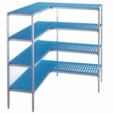 DIAMOND - Kit rayonnage aluminium en -l- 4 niveaux maxicold