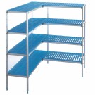 DIAMOND - Kit rayonnage aluminium en -l- 4 niveaux maxicold