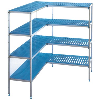 DIAMOND - Kit rayonnage aluminium en -l- 4 niveaux maxicold