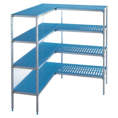 DIAMOND - Kit rayonnage aluminium en -l- 4 niveaux maxicold