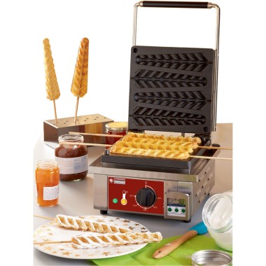 DIAMOND - Gaufrier électrique-épi sur bâtonnet- 4 pieces-minuterie