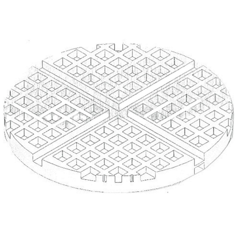 DIAMOND - Gaufrier électrique pour 4 éventails gaufrés