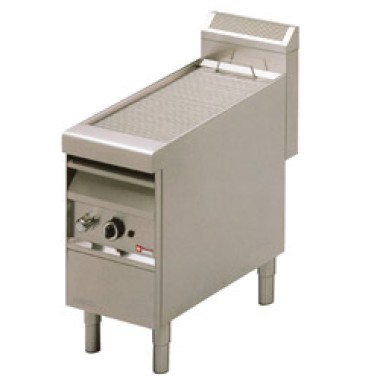 DIAMOND - Grill-vapeur gaz avec grille de cuisson en -o- sur meuble
