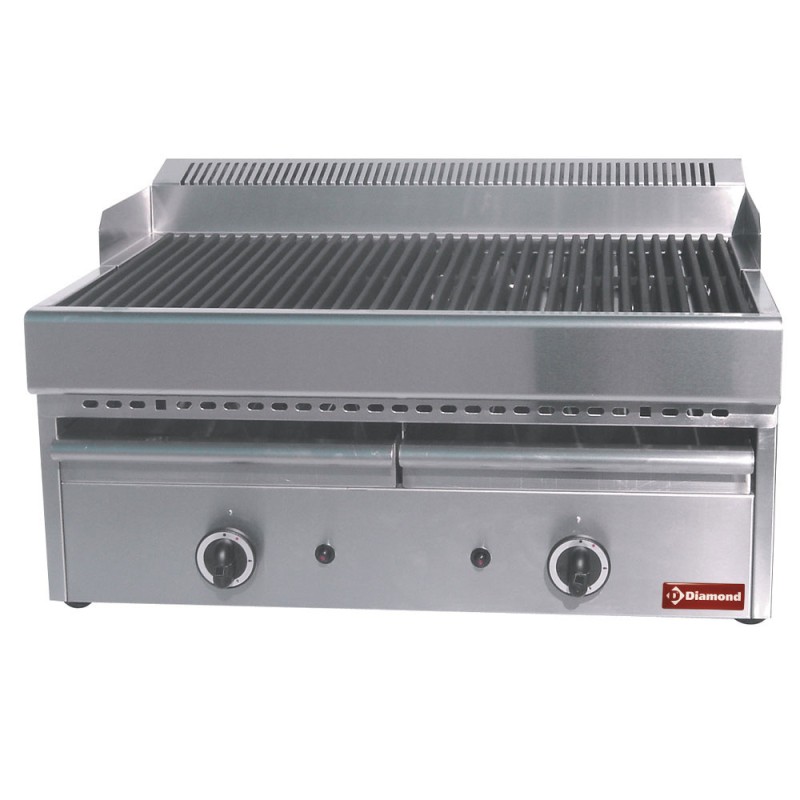 DIAMOND - Grill-vapeur gaz avec grille de cuisson en fonte -top-