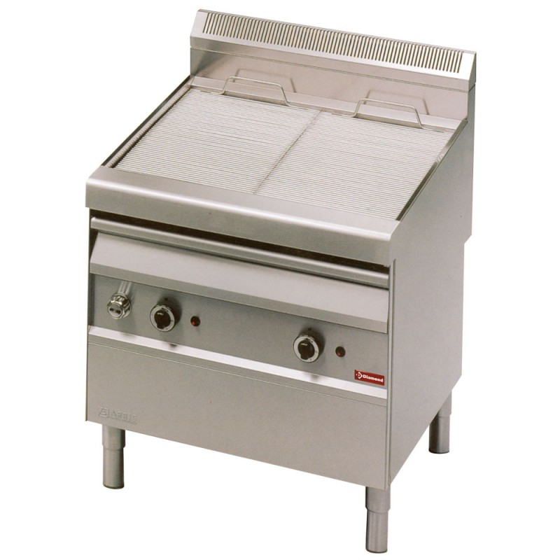 DIAMOND - Grill-vapeur gaz avec grille de cuisson en-o- sur meuble