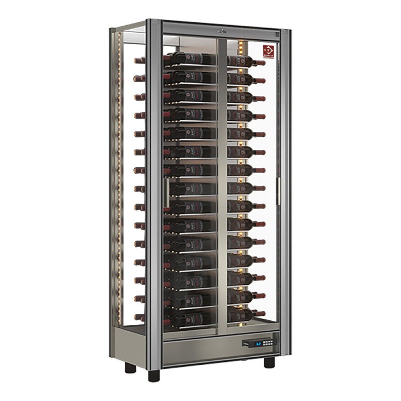 DIAMOND - Ensemble vitrine - traversante - déco blanc mat