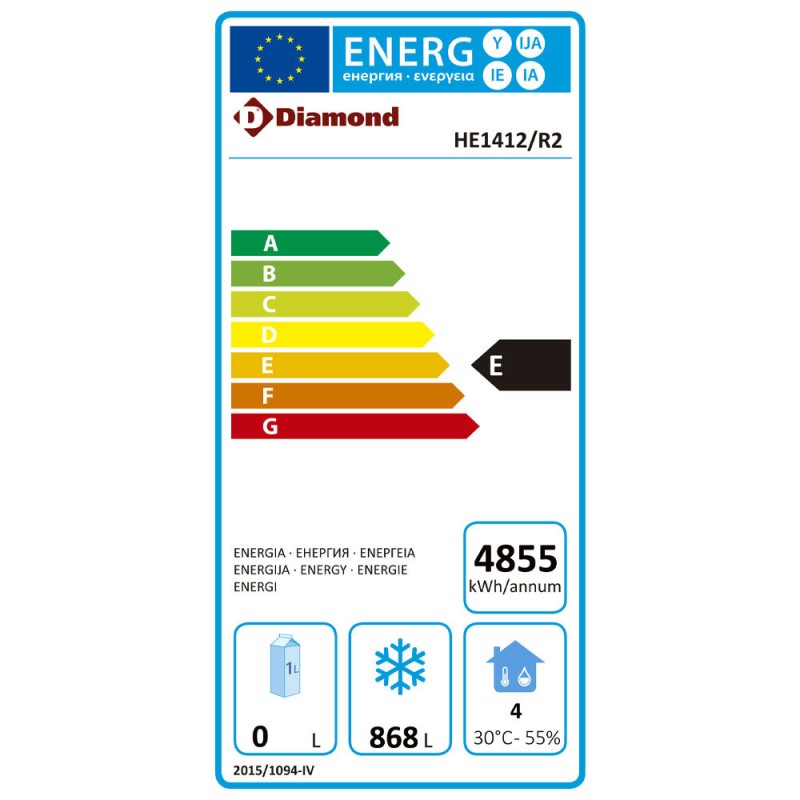 DIAMOND - Armoire de congélation - ventilée - 2 portes - 1100 litres