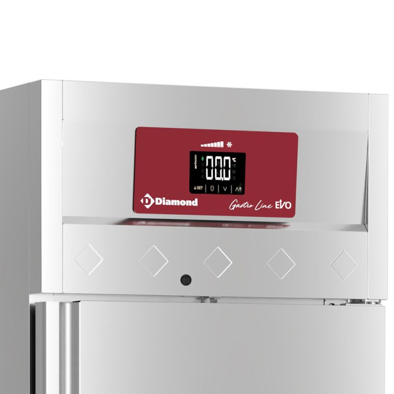 DIAMOND - Armoire frigorifique ventilée 1400 litres - 2 portes - GN 2/1- sur roues