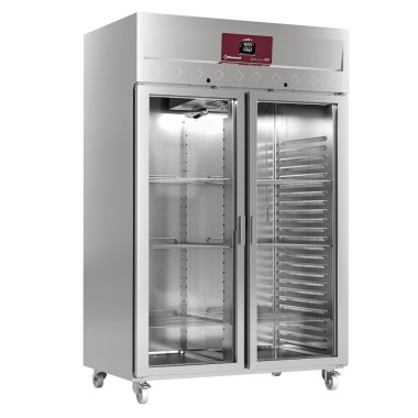 DIAMOND - Armoire de congélation ventilée 1400 litres 2 portes vitrées GN 2/1-  sur roues