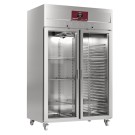 DIAMOND - Armoire de congélation ventilée 1400 litres 2 portes vitrées GN 2/1-  sur roues